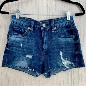 Lucky Brand High Waisted Jean Shorts Medium Wash